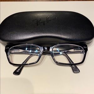 Ray-Ban Women’s 5150 glasses.  Black & transparent